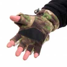 Перчатки-рукавицы утепленные ,флисовые, камуфлированные