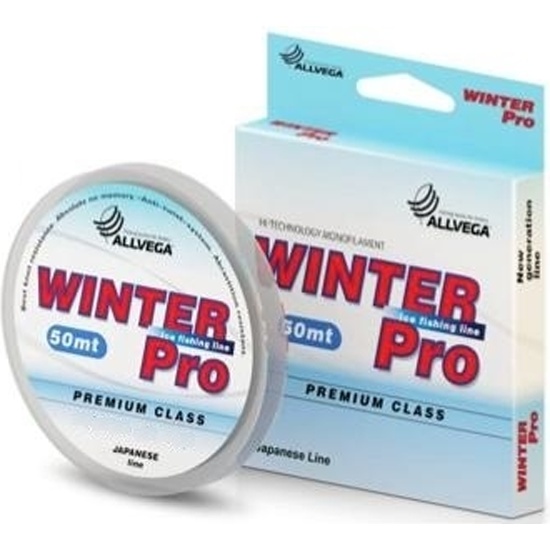 Леска Winter Pro 50м 0,097мм (1,31г) прозрачная ALLVEGA | Оружейный магазин «Макарыч»