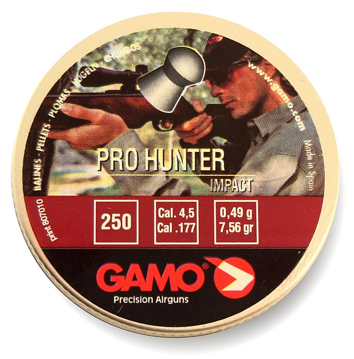 Gamo Hunter (250) к4,5 мм пневм. пуля 0.49 г.