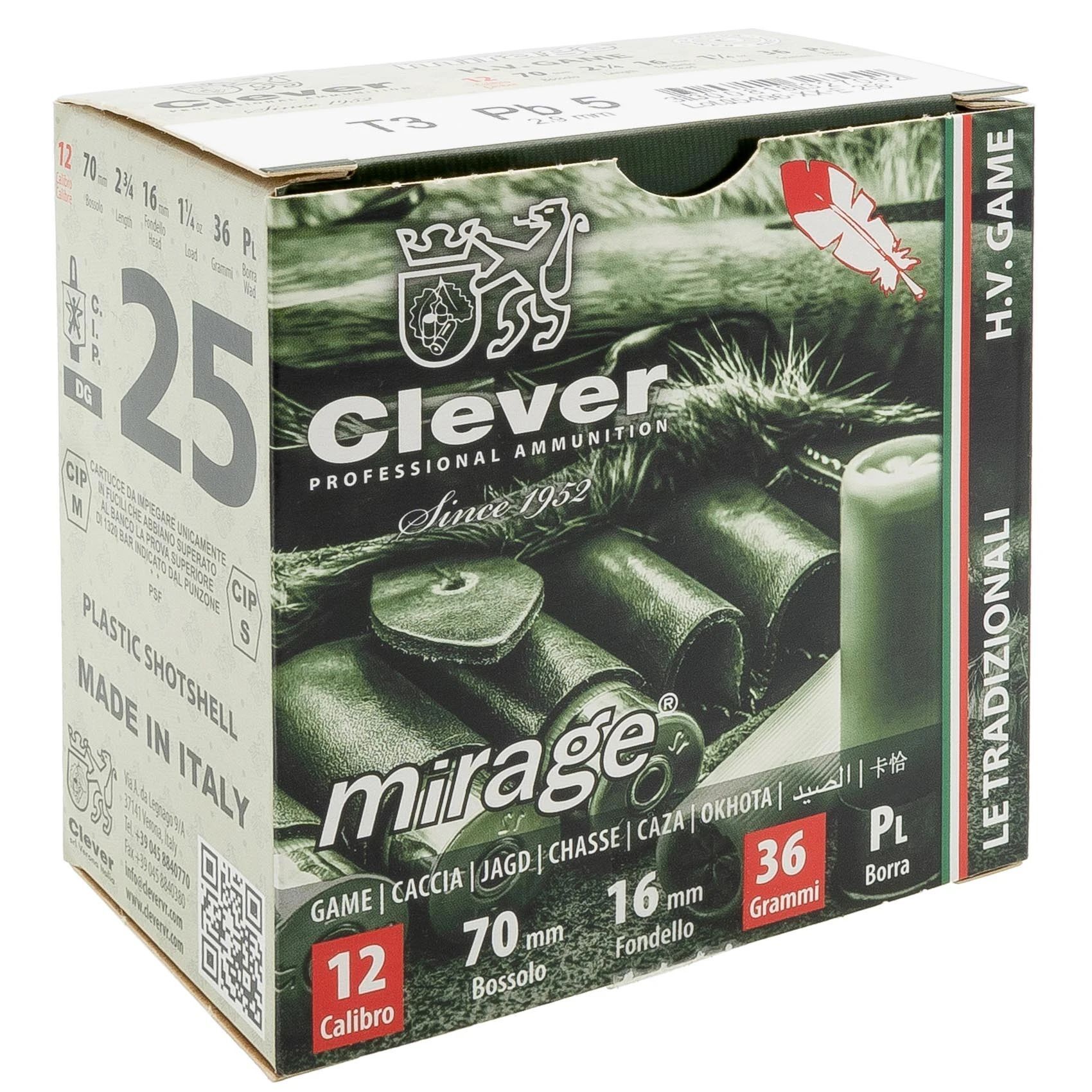 12/70 №5 36г п/м  Clever | Оружейный магазин «Макарыч»