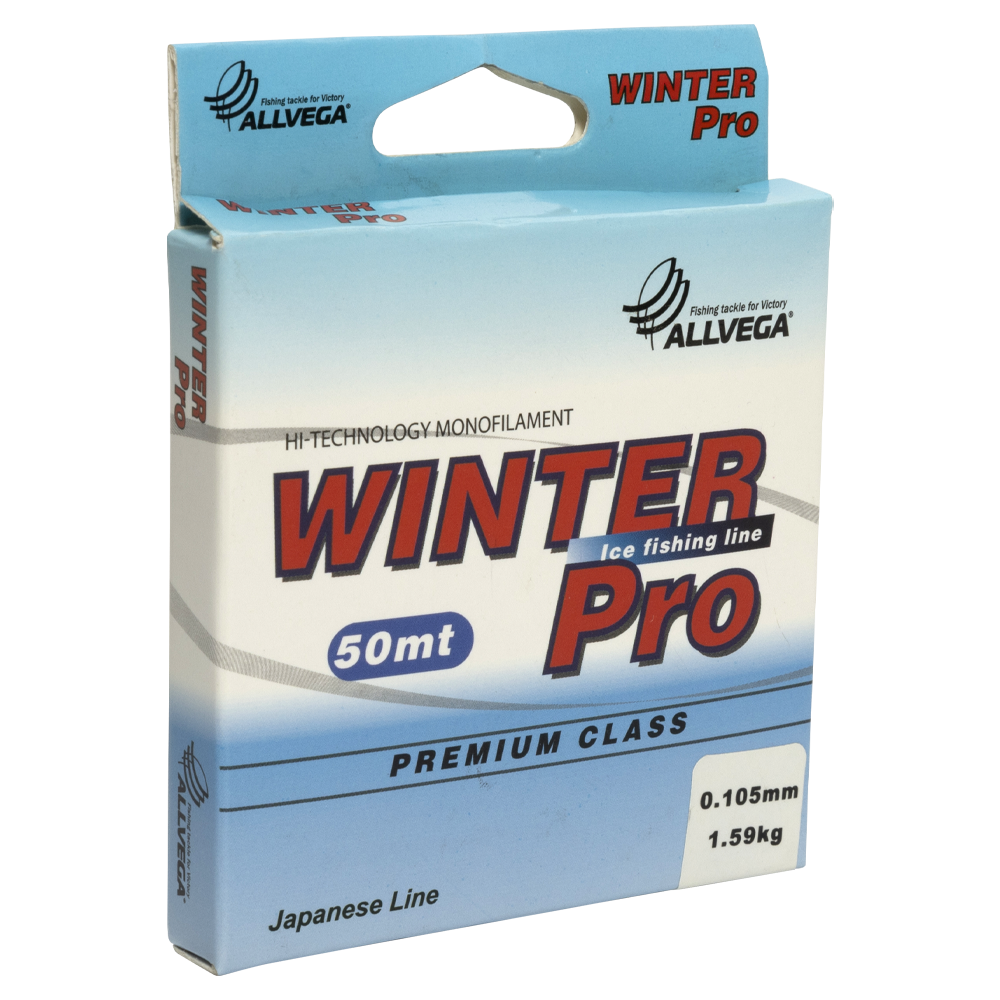 Леска Winter Pro 50м 0,074мм (0,89г) прозрачная ALLVEGA | Оружейный магазин «Макарыч»