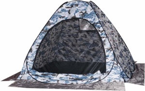 Палатка-автомат 1,5х1,5х1,5 м (белый камуфляж, дно на молнии)