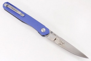 Нож "ASTRIS", D2 steel (blue handle) автограф