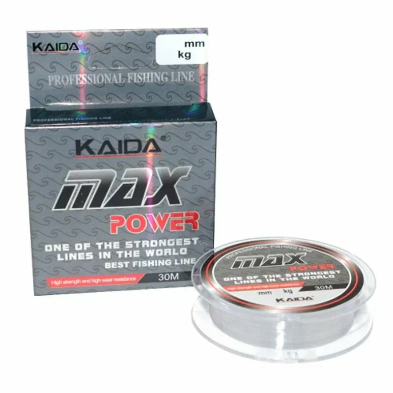 Леска "Kaida" Max Power 30м; (0,08мм 0,10мм, 0,14мм, 0,16мм, 0,20мм, 0,25мм) | Оружейный магазин «Макарыч»