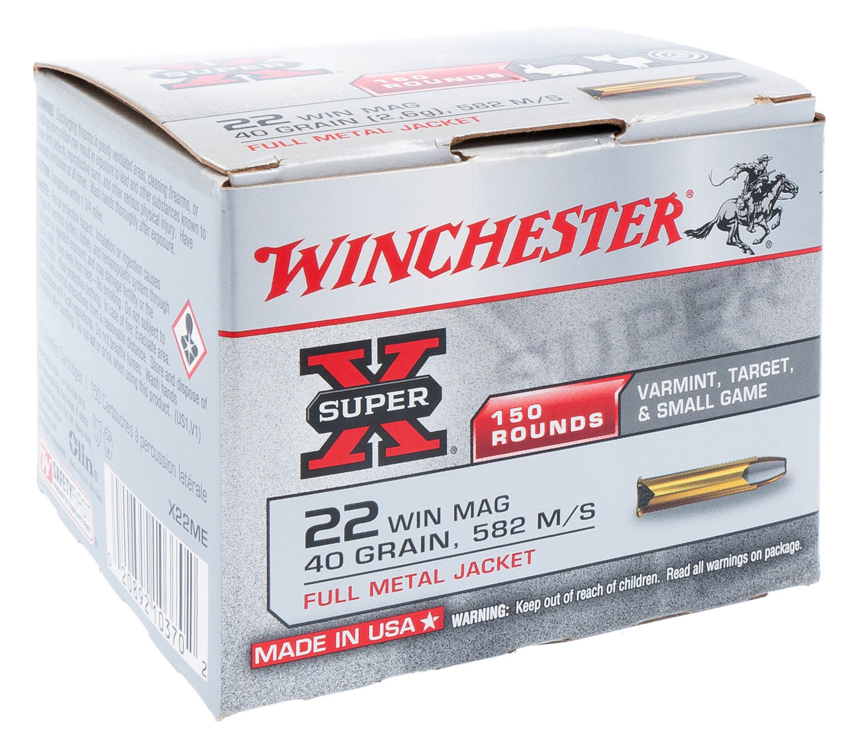 22 WMR Winchester FMJ 2.6г (150шт) | Оружейный магазин «Макарыч»
