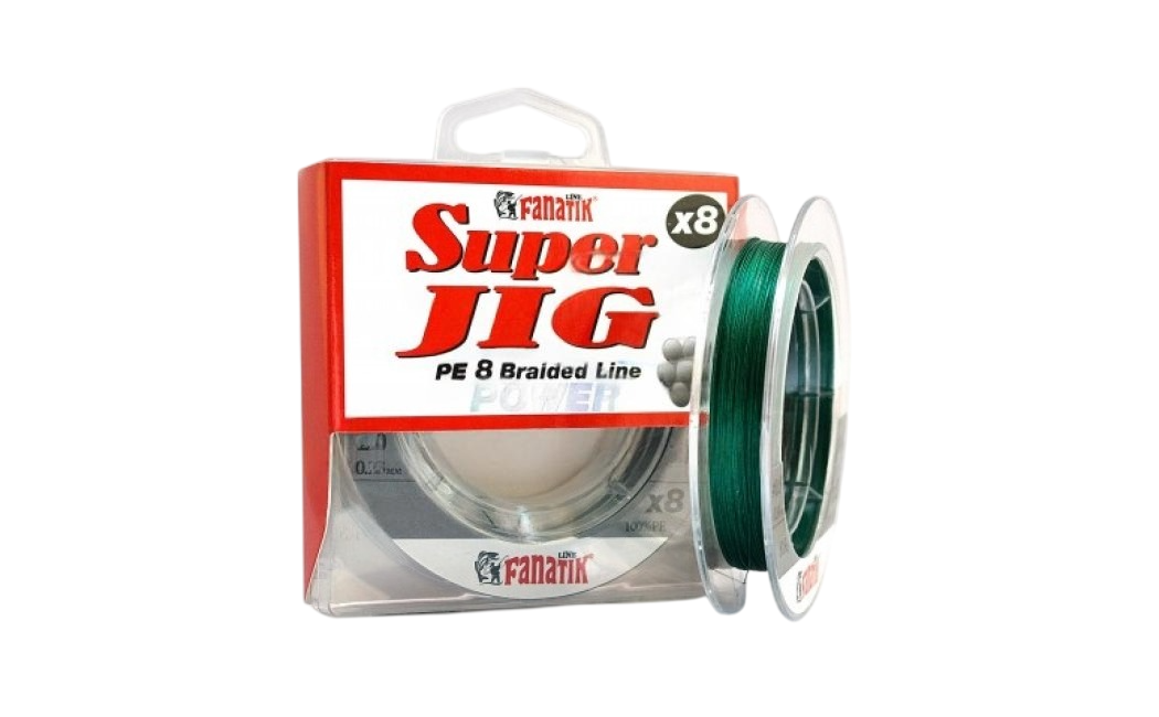 Шнур Super Jig PE X8 100m (0,8) 0.14mm GREEN FANATIK | Оружейный магазин «Макарыч»