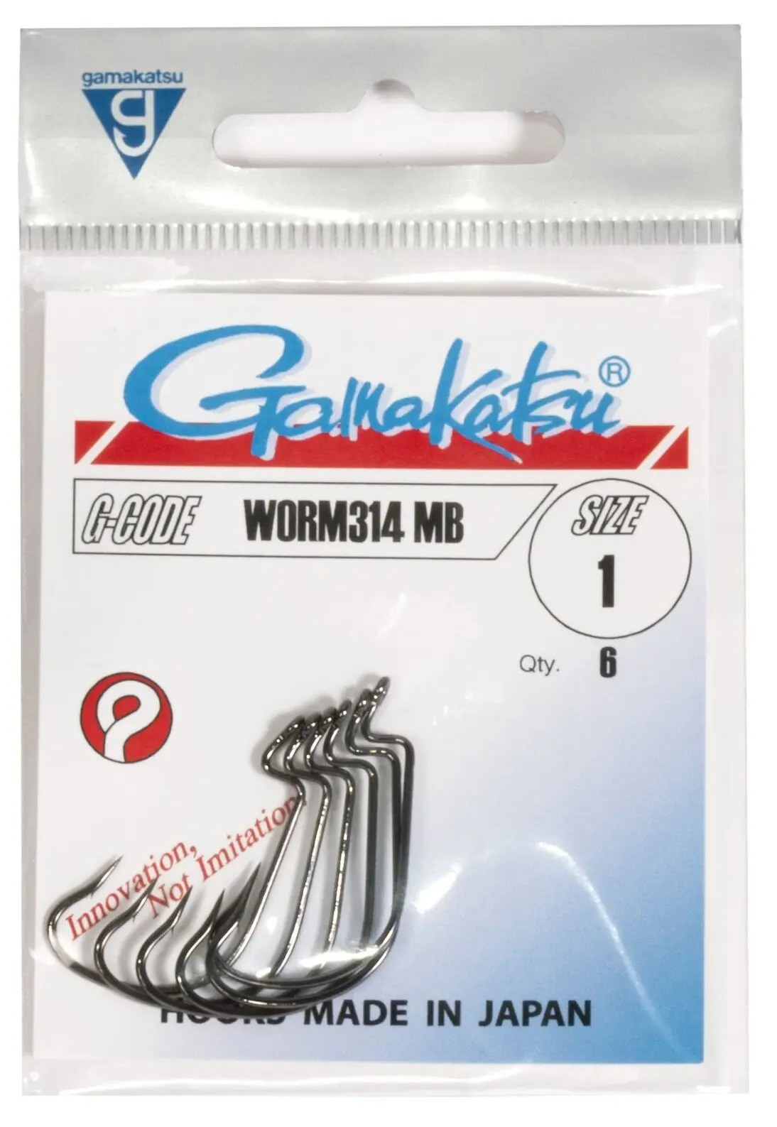 Крючок Worm314 MB №1 6шт GAMAKATSU | Оружейный магазин «Макарыч»