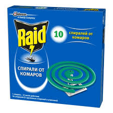 Средство от комаров RAID спираль 10шт 613642