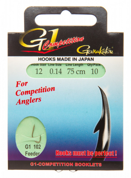 Крючок G1-102 Feeder 75см №12 d пов. 014 (10шт) GAMAKATSU | Оружейный магазин «Макарыч»