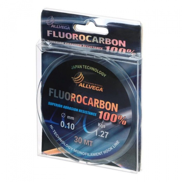 Леска FX FLUOROCARBON 100% 0,10мм 30м 1,27кг ALLVEGA | Оружейный магазин «Макарыч»
