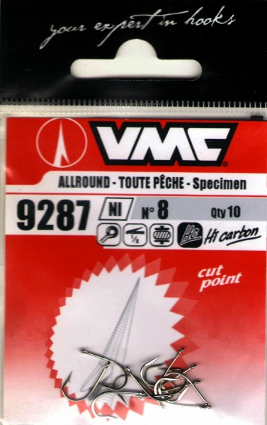 Крючки VMC 9287 NI 10шт №10 | Оружейный магазин «Макарыч»