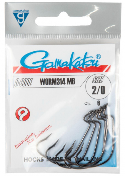 Крючок Worm314 MB №2 6шт GAMAKATSU | Оружейный магазин «Макарыч»