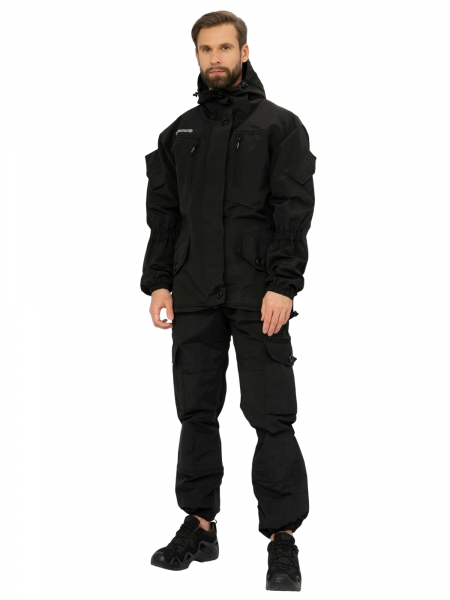 Костюм летний Huntsman  "Горка-5 Black", смесовая рип-стоп,черный р.60-62/170-176 | Оружейный магазин «Макарыч»