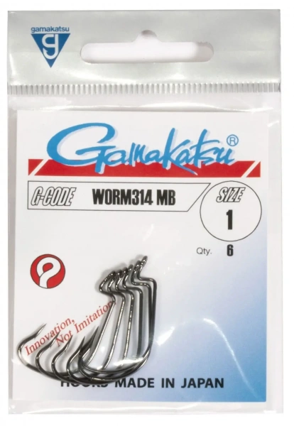 Крючок Worm314 MB №1 6шт GAMAKATSU | Оружейный магазин «Макарыч»
