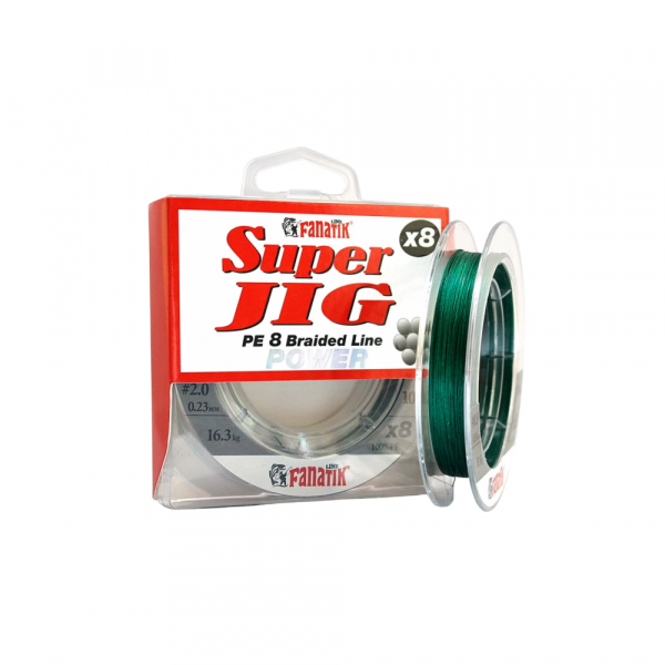 Шнур Super Jig PE X8 100m (0,4) 0.10mm GREEN FANATIK | Оружейный магазин «Макарыч»